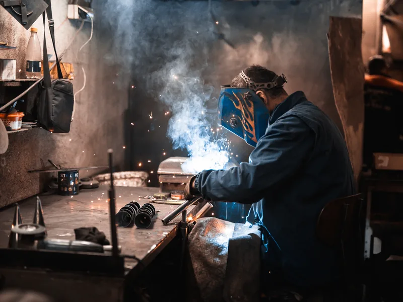 Welding in the Metal-M workshop