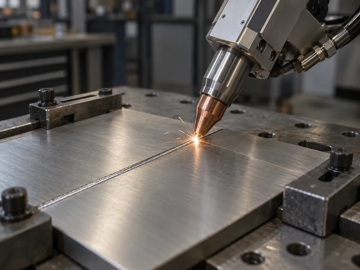Illustrative view of laser welding metal parts
